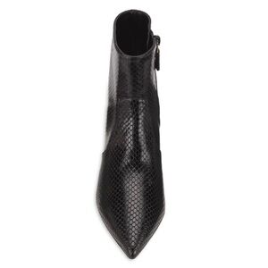 NWT Stuart Weitzman Black Snakeskin Ankle Boots 5.5